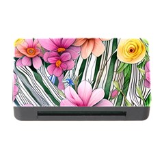 Beautiful Big Blooming Flowers Watercolor Memory Card Reader With Cf by GardenOfOphir