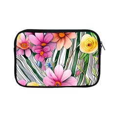 Beautiful Big Blooming Flowers Watercolor Apple Ipad Mini Zipper Cases by GardenOfOphir