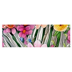 Beautiful Big Blooming Flowers Watercolor Banner And Sign 6  X 2  by GardenOfOphir