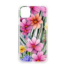 Beautiful Big Blooming Flowers Watercolor Iphone 11 Tpu Uv Print Case by GardenOfOphir