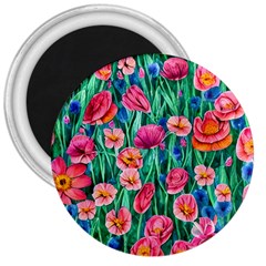 Blossom-filled Watercolor Flowers 3  Magnets by GardenOfOphir