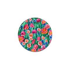 Blossom-filled Watercolor Flowers Golf Ball Marker by GardenOfOphir