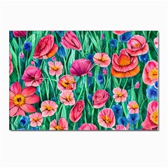 Blossom-filled Watercolor Flowers Postcards 5  X 7  (pkg Of 10) by GardenOfOphir