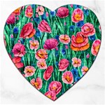 Blossom-filled Watercolor Flowers Jigsaw Puzzle (Heart) Front