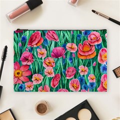 Blossom-filled Watercolor Flowers Cosmetic Bag (large) by GardenOfOphir