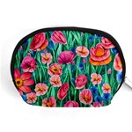 Blossom-filled Watercolor Flowers Accessory Pouch (Medium) Front