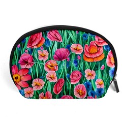 Blossom-filled Watercolor Flowers Accessory Pouch (large) by GardenOfOphir