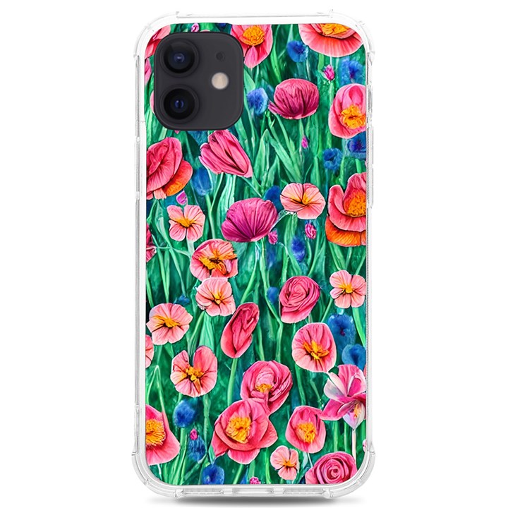 Blossom-filled Watercolor Flowers iPhone 12/12 Pro TPU UV Print Case