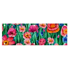 Blossom-filled Watercolor Flowers Banner And Sign 6  X 2  by GardenOfOphir