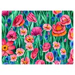 Blossom-filled Watercolor Flowers One Side Premium Plush Fleece Blanket (Extra Small) 40 x30  Blanket Front