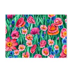 Blossom-filled Watercolor Flowers Crystal Sticker (a4)