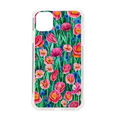 Blossom-filled Watercolor Flowers Iphone 11 Tpu Uv Print Case