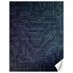 Circuit Board Circuits Mother Board Computer Chip Canvas 12  X 16  by Ravend