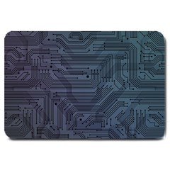 Circuit Board Circuits Mother Board Computer Chip Large Doormat by Ravend