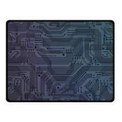 Circuit Board Circuits Mother Board Computer Chip One Side Fleece Blanket (small) by Ravend