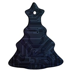 Circuit Board Circuits Mother Board Computer Chip Christmas Tree Ornament (two Sides) by Ravend