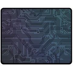 Circuit Board Circuits Mother Board Computer Chip Fleece Blanket (medium) by Ravend