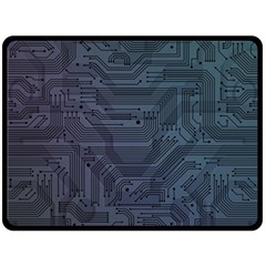 Circuit Board Circuits Mother Board Computer Chip Fleece Blanket (large) by Ravend