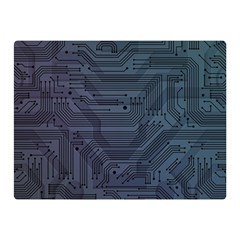 Circuit Board Circuits Mother Board Computer Chip Premium Plush Fleece Blanket (mini) by Ravend