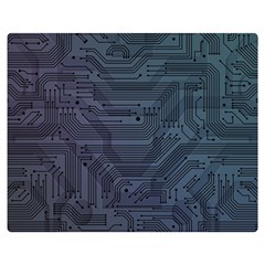 Circuit Board Circuits Mother Board Computer Chip Premium Plush Fleece Blanket (medium) by Ravend