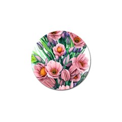 Azure Watercolor Flowers Golf Ball Marker (4 Pack) by GardenOfOphir