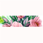 Azure Watercolor Flowers Large Bar Mat 32 x8.5  Bar Mat