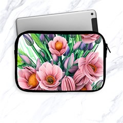 Azure Watercolor Flowers Apple Ipad Mini Zipper Cases by GardenOfOphir