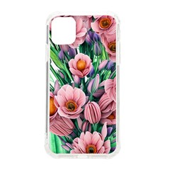 Azure Watercolor Flowers Iphone 11 Tpu Uv Print Case by GardenOfOphir