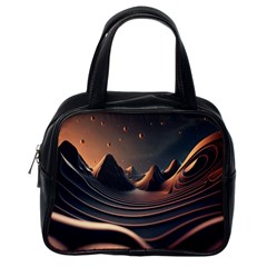 Ai Generated Swirl Space Design Fractal Light Art Classic Handbag (one Side) by Ravend