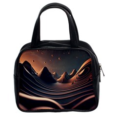 Ai Generated Swirl Space Design Fractal Light Art Classic Handbag (two Sides) by Ravend