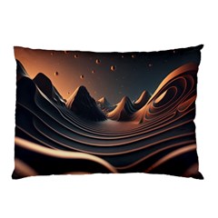 Ai Generated Swirl Space Design Fractal Light Art Pillow Case by Ravend