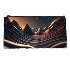 Ai Generated Swirl Space Design Fractal Light Art Pencil Case by Ravend