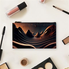 Ai Generated Swirl Space Design Fractal Light Art Cosmetic Bag (small) by Ravend