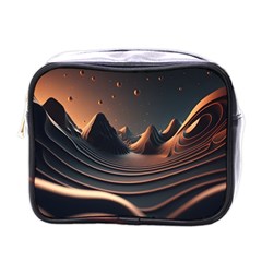 Ai Generated Swirl Space Design Fractal Light Art Mini Toiletries Bag (one Side) by Ravend