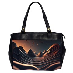 Ai Generated Swirl Space Design Fractal Light Art Oversize Office Handbag (2 Sides) by Ravend