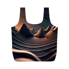 Ai Generated Swirl Space Design Fractal Light Art Full Print Recycle Bag (m) by Ravend