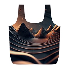 Ai Generated Swirl Space Design Fractal Light Art Full Print Recycle Bag (l) by Ravend