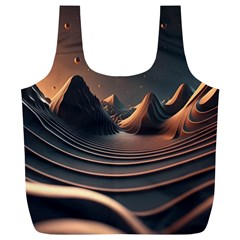 Ai Generated Swirl Space Design Fractal Light Art Full Print Recycle Bag (xl) by Ravend