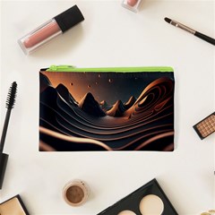 Ai Generated Swirl Space Design Fractal Light Art Cosmetic Bag (xs) by Ravend