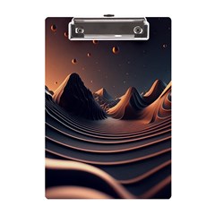 Ai Generated Swirl Space Design Fractal Light Art A5 Acrylic Clipboard