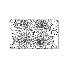 Flowers Template Line Art Pattern Coloring Page Sticker Rectangular (100 Pack) by Ravend