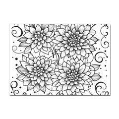 Flowers Template Line Art Pattern Coloring Page Sticker A4 (100 Pack) by Ravend