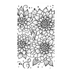 Flowers Template Line Art Pattern Coloring Page Memory Card Reader (rectangular)