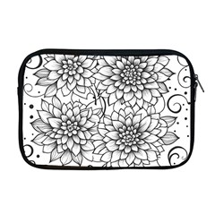 Flowers Template Line Art Pattern Coloring Page Apple Macbook Pro 17  Zipper Case by Ravend