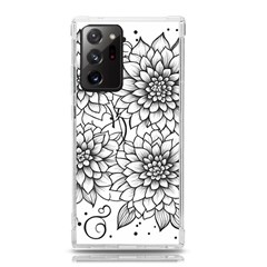 Flowers Template Line Art Pattern Coloring Page Samsung Galaxy Note 20 Ultra Tpu Uv Case