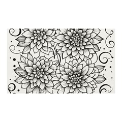 Flowers Template Line Art Pattern Coloring Page Banner And Sign 5  X 3  by Ravend