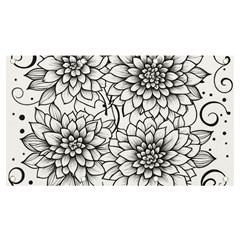 Flowers Template Line Art Pattern Coloring Page Banner And Sign 7  X 4 