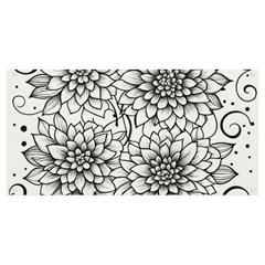 Flowers Template Line Art Pattern Coloring Page Banner And Sign 8  X 4 