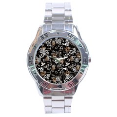 Background Pattern Graphic Beautiful Wallpaper Stainless Steel Analogue Watch by Ravend