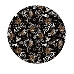 Background Pattern Graphic Beautiful Wallpaper Mini Round Pill Box by Ravend